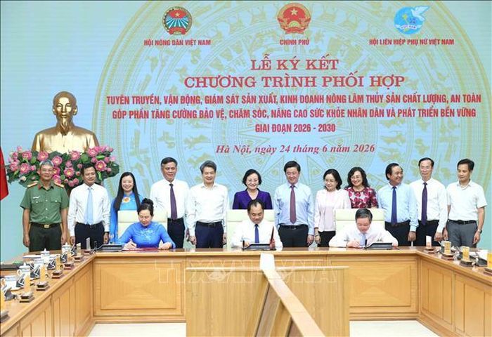 Phó Thủ tướng Phạm Thị Thanh Trà với các đại biểu chứng kiến lễ ký kết. Ảnh: An Đăng/TTXVN