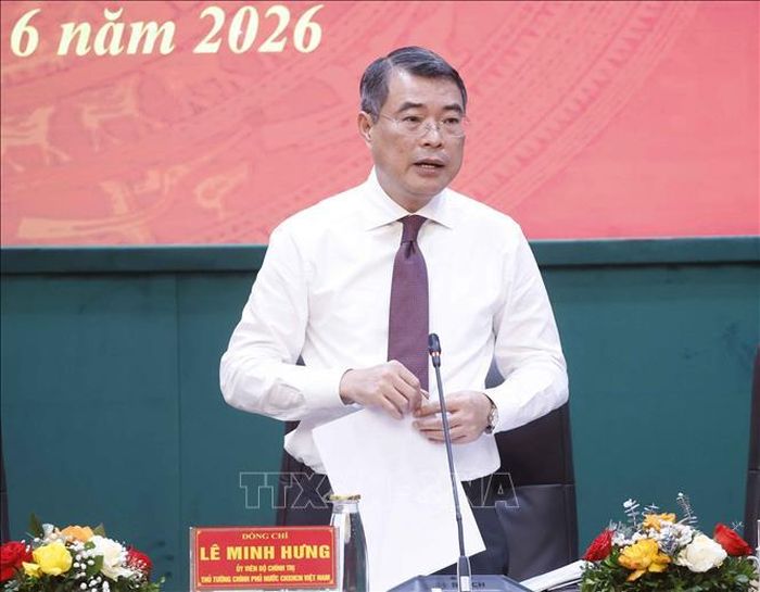 Thủ tướng Chính phủ Lê Minh Hưng phát biểu. Ảnh: Thống Nhất/TTXVN