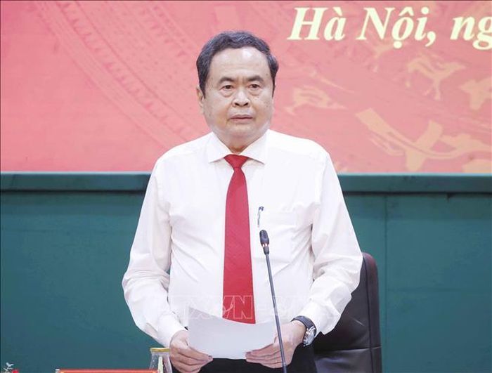 Chủ tịch Quốc hội Trần Thanh Mẫn phát biểu. Ảnh: Thống Nhất/TTXVN