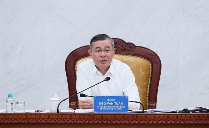 Bộ trưởng Bộ Tài chính Ngô Văn Tuấn phát biểu tại cuộc làm việc (Ảnh: MOF).