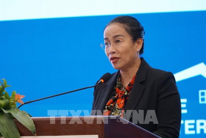 Phó Chủ tịch UBND thành phố Đà Nẵng Nguyễn Thị Anh Thi phát biểu tại Hội thảo. Ảnh: Quốc Dũng – TTXVN