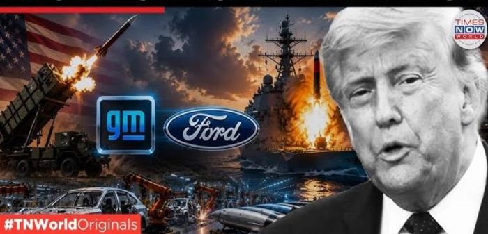 Tổng thống Mỹ Donald Trump cho biết một số hãng sản xuất ô tô của nước này có thể tham gia chế tạo tên lửa và các loại khí tài quân sự. Ảnh chụp màn hình.