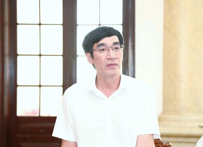 Đồng chí Nguyễn Ngọc Tiến, Ủy viên Ban Thường vụ, Trưởng Ban Nội chính Tỉnh ủy phát biểu tại hội nghị.
