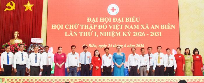 Ban Chấp hành Hội Chữ thập đỏ xã An Biên nhiệm kỳ 2026 - 2031.