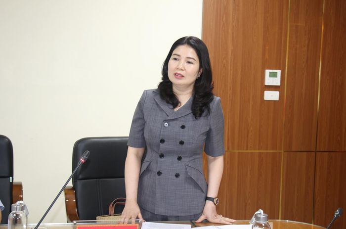  Đồng chí Trần Thị Vân phát biểu tại buổi khảo sát. 