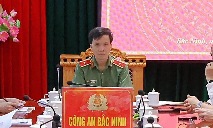 Thiếu tướng Bùi Duy Hưng chủ trì tại điểm cầu Bắc Ninh.
