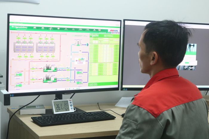 MM Supercenter Đà Nẵng triển khai chuỗi công nghệ quản lý và tối ưu năng lượng khép kín với ứng dụng hệ thống quản lý tòa nhà thông minh. Ảnh: VIỆT ÂN
