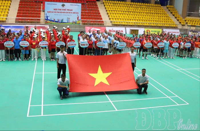 Toàn cảnh khai mạc Hội thi thể thao NCT tỉnh lần thứ VII, năm 2026.