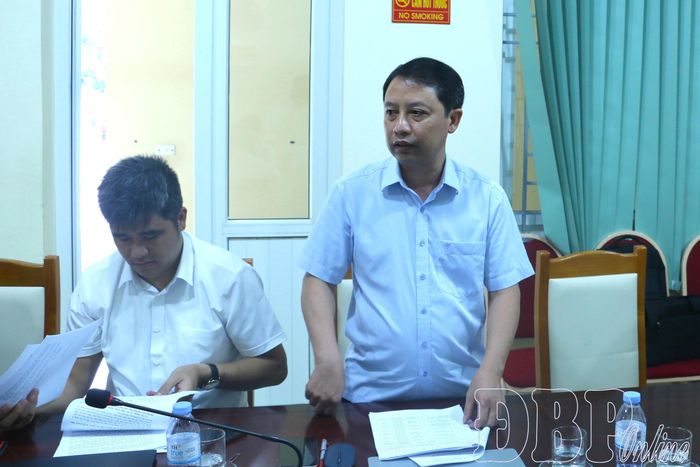 Đại diện lãnh đạo xã Thanh Yên phát biểu tại cuộc họp.