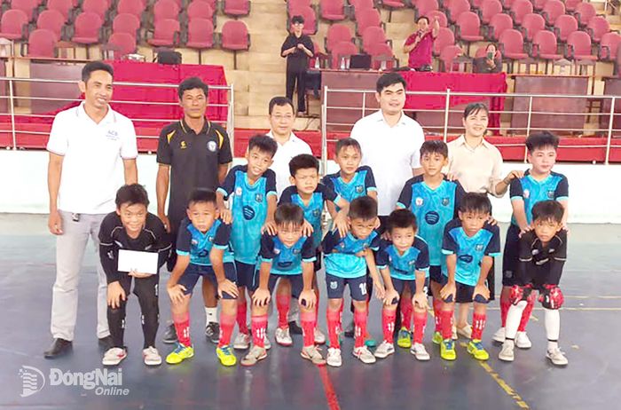 Đội bóng nhi đồng phường Trảng Bom đứng đầu cụm thi đấu vòng loại 2 với thành tích bất bại. Ảnh: ĐVCC