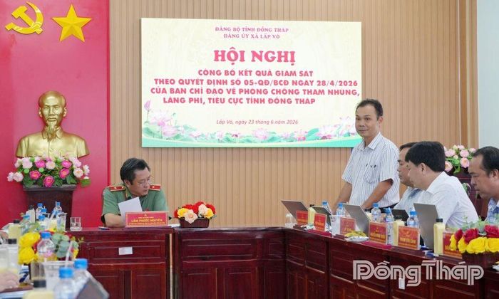 Lãnh đạo địa phương phát biểu ý kiến tại buổi làm việc.