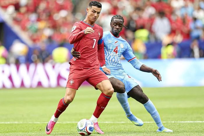 Ronaldo trong trận đấu giữa Bồ Đào Nha với Cộng hòa dân chủ Congo. Ảnh: FIFA