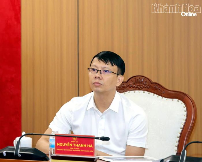 Phó Chủ tịch UBND tỉnh Nguyễn Thanh Hà chủ trì cuộc họp.