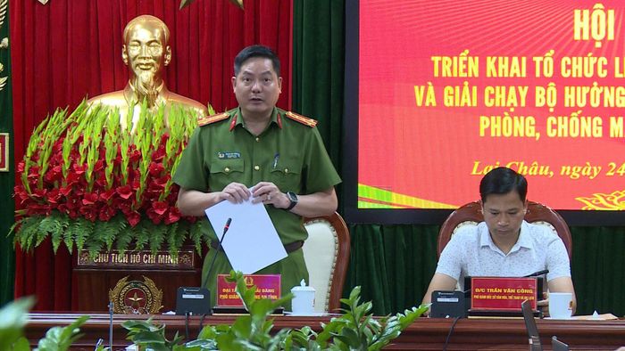 Đại tá Phạm Hải Đăng – Phó Giám đốc Công an tỉnh kết luận hội nghị.
