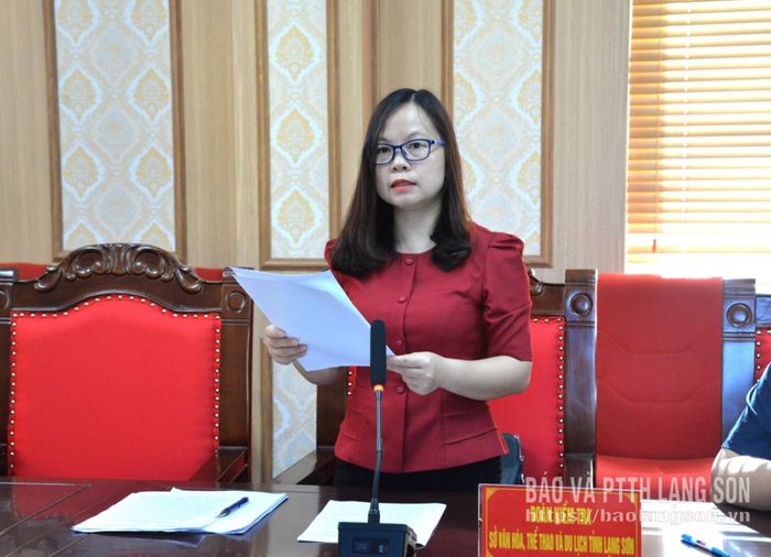 Thành viên đoàn kiểm tra phát biểu tại chương trình làm việc