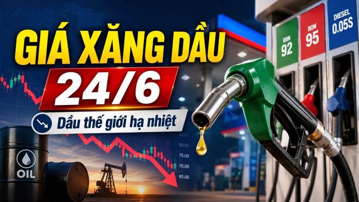 Cập nhật giá xăng dầu hôm nay ngày 24/6/2026. Hình minh họa