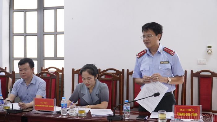 Lãnh đạo Thanh tra tỉnh phát biểu tại buổi tiếp công dân định kỳ tháng 6/2026.
