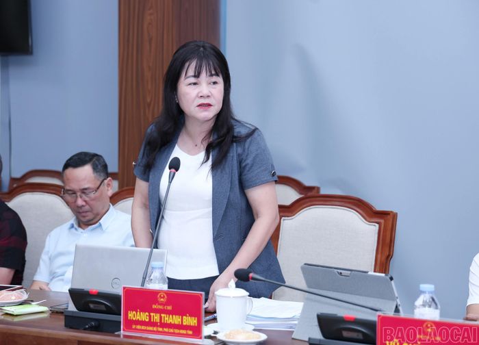 Các đồng chí Phó Chủ tịch HĐND tỉnh phát biểu thảo luận tại phiên họp.