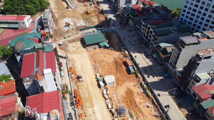 Tại nút giao Nguyễn Chí Thanh, một số hạng mục của hai dự án trùng lặp, buộc phải rà soát, điều chỉnh.