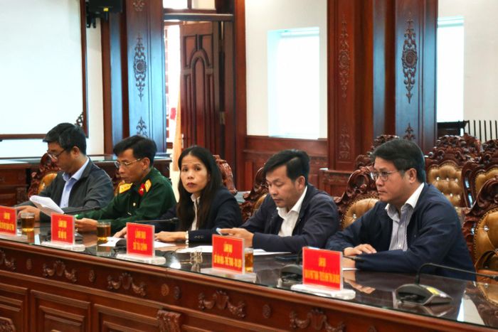 Đại diện các sở, ngành tham dự tại điểm cầu Công an tỉnh Lâm Đồng