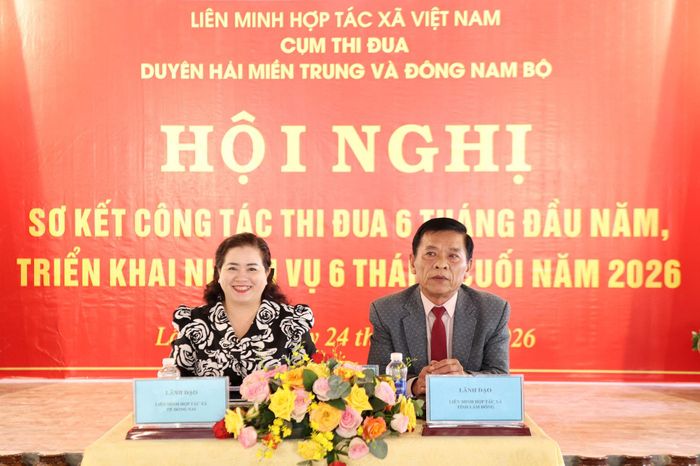 Lãnh đạo Liên minh HTX tỉnh Lâm Đồng và TP. Đồng Nai chủ trì hội nghị sơ kết