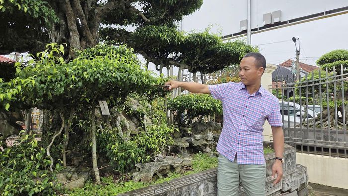 Ông Nguyễn Công Khanh, Chủ tịch Hội Sinh vật cảnh phường Vị Khê.