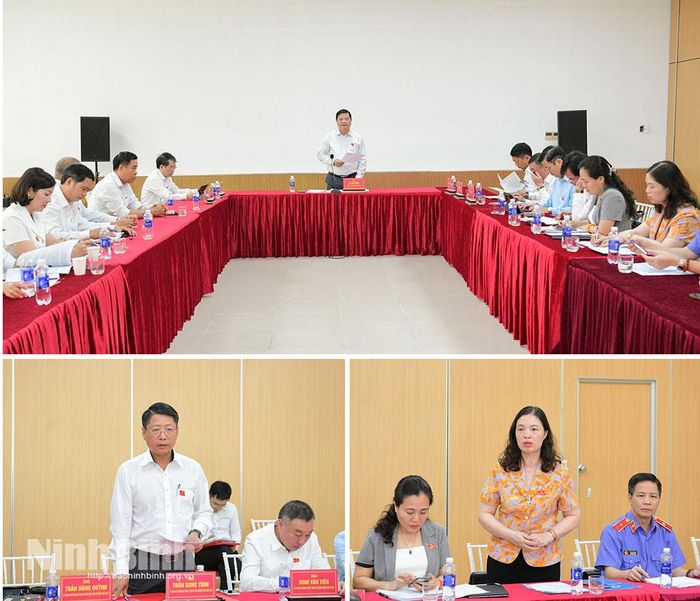 Các đại biểu thảo luận tại Tổ số 1.