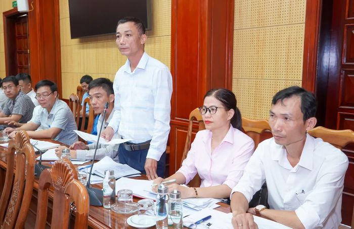 Đại diện lãnh đạo các địa phương phát biểu tại buổi làm việc - Ảnh: N.H