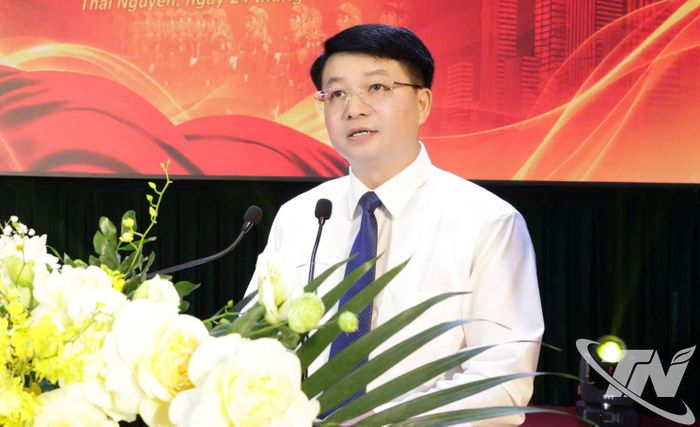 Đồng chí Nông Quang Nhất, Phó Chủ tịch UBND tỉnh phát biểu tại Hội thi.