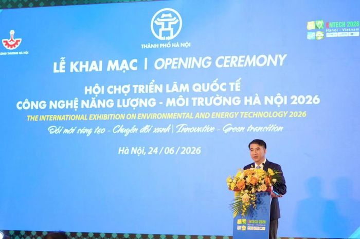 Ông Nguyễn Xuân Lưu, Phó Chủ tịch UBND thành phố Hà Nội phát biểu tại sự kiện.