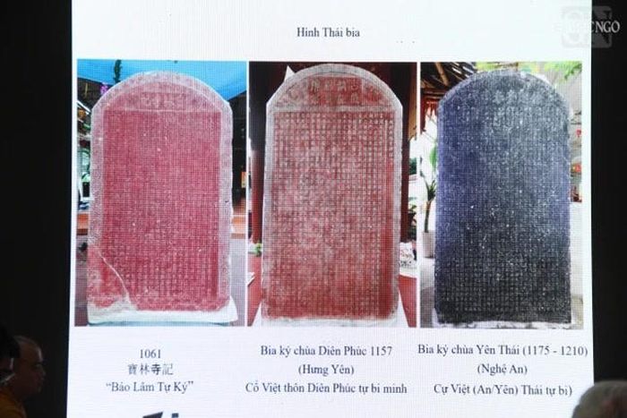 Thác bản Bảo Lâm tự ký có niên đại đời vua Lý Thánh Tông (1061) vừa phát hiện tại Nghệ An được trình bày tại hội thảo