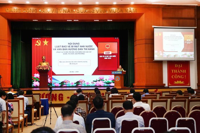 Quang cảnh hội nghị tại điểm cầu Bộ Tài chính. Ảnh: Đức Minh