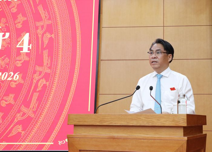 Bí thư Tỉnh ủy, Chủ tịch HĐND tỉnh Phan Thăng An phát biểu bế mạc kỳ họp