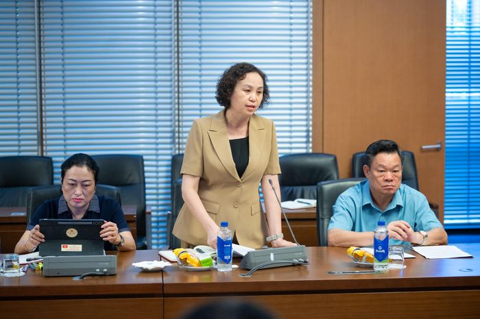 Phó Chủ tịch Hội đồng Dân tộc Cao Thị Xuân phát biểu