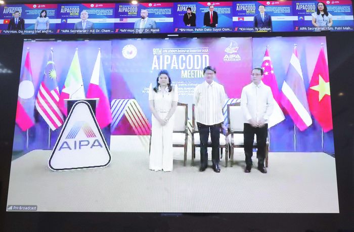 Các đoàn đại biểu Nghị viện thành viên AIPA tham dự hội nghị tại các điểm cầu