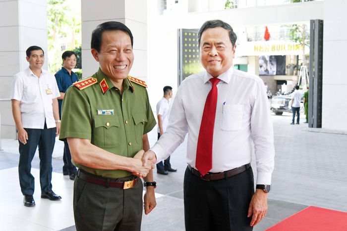 Chủ tịch Quốc hội Trần Thanh Mẫn đến dự Hội nghị Đảng ủy Công an Trung ương