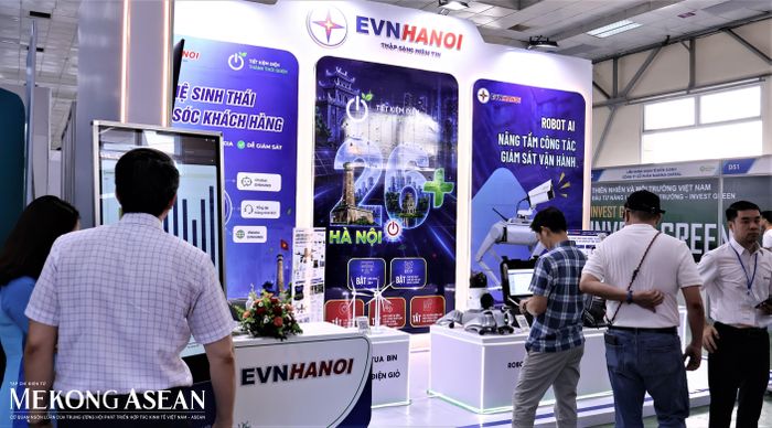  Gian hàng của EVNHANOI tại triển lãm. Ảnh: Thu Thảo/Mekong ASEAN. 