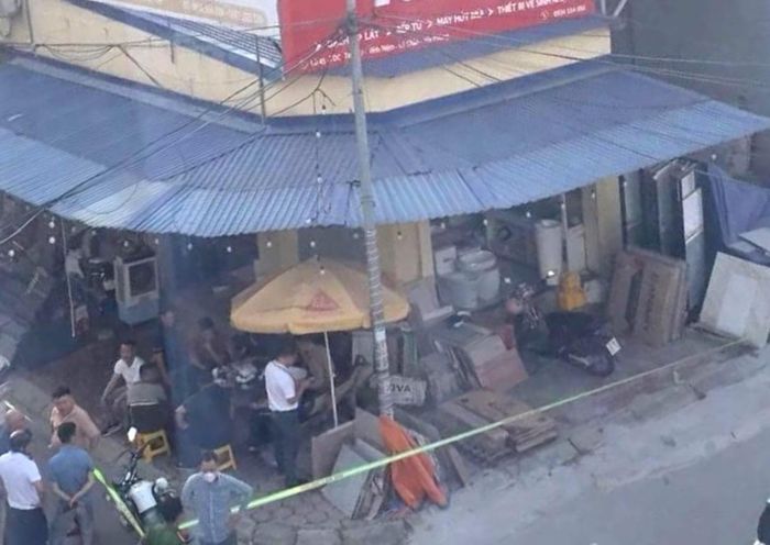 Hiện trường được phong tỏa để phục vụ công tác điều tra.