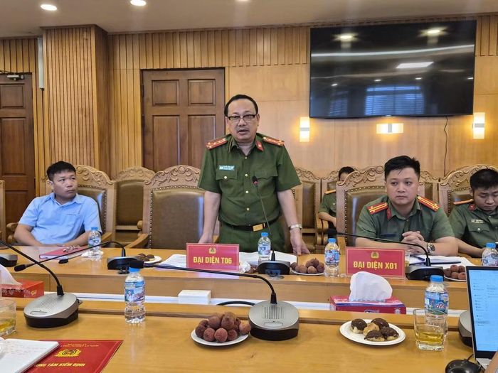 Đại diện Đại học PCCC Bộ Công an phát biểu tham luận.