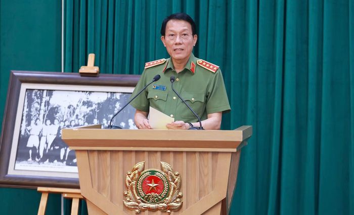 Bộ trưởng Lương Tam Quang phát biểu tại buổi lễ.