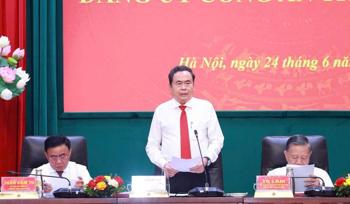 Chủ tịch Quốc hội Trần Thanh Mẫn phát biểu chỉ đạo hội nghị.