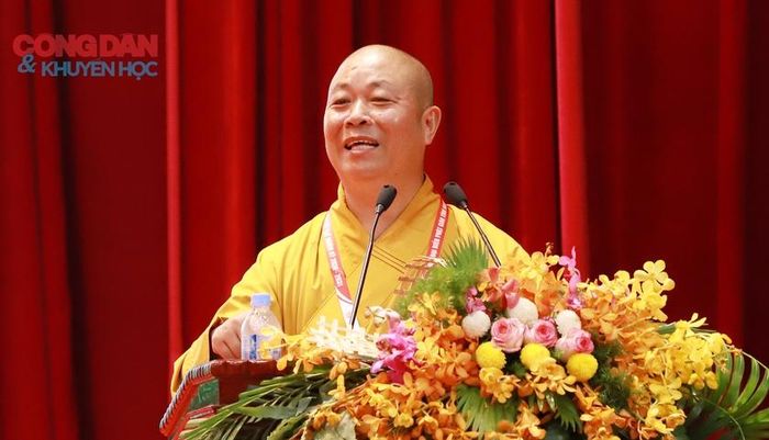 Hòa thượng Thích Thọ Lạc - Phó Trưởng Ban Trị sự Giáo hội Phật giáo Việt Nam tỉnh Nghệ An. Ảnh: Quốc Huy