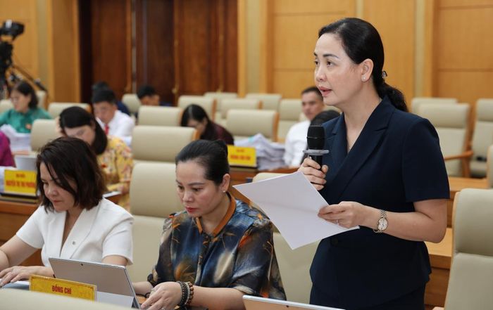 Lãnh đạo Sở Nội vụ phát biểu giải trình tại kỳ họp.