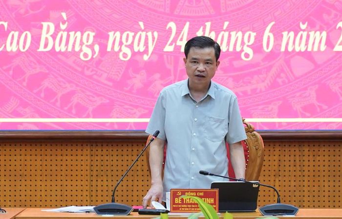 Phó Bí thư Thường trực Tỉnh ủy, Trưởng Đoàn đại biểu Quốc hội tỉnh, Bí thư Đảng ủy các cơ quan Đảng tỉnh Bế Thanh Tịnh kết luận hội nghị.
