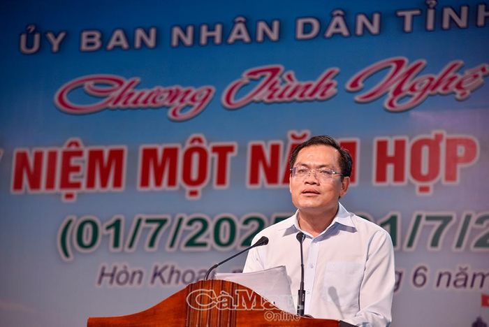 Phó Chủ tịch UBND tỉnh Ngô Vũ Thăng phát biểu tại chương trình.