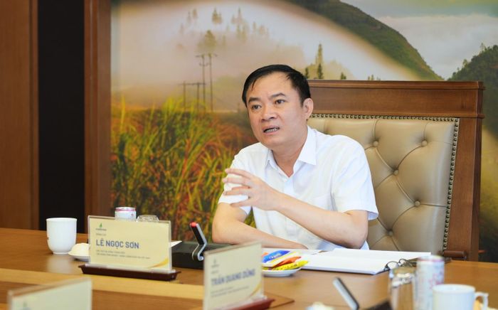 Chủ tịch HĐTV Petrovietnam Lê Ngọc Sơn phát biểu tại cuộc họp. Ảnh: PVN