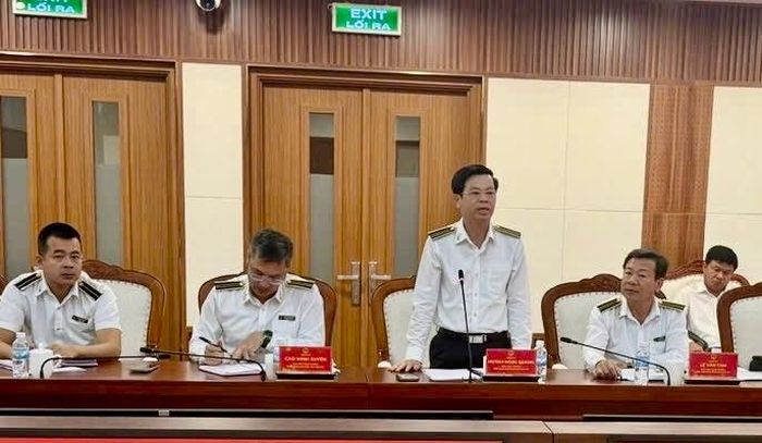 Ông Huỳnh Ngọc Quang - Kiểm toán trưởng KTNN khu vực VIII - phát biểu. Ảnh: LÊ HIỀN