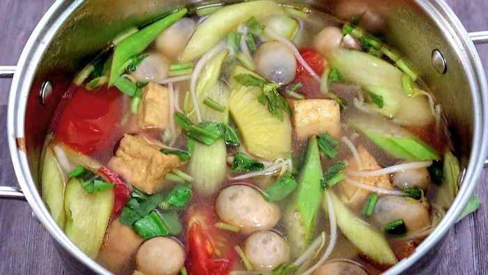 Canh chua rau củ. Ảnh minh họa.