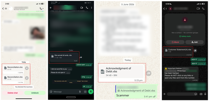 Những tin nhắn lừa đảo qua WhatsApp. 
