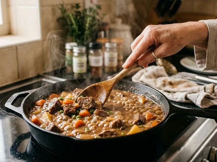 Hâm nóng thức ăn thừa không đúng cách có thể gây đau bụng, ngộ độc khi ăn